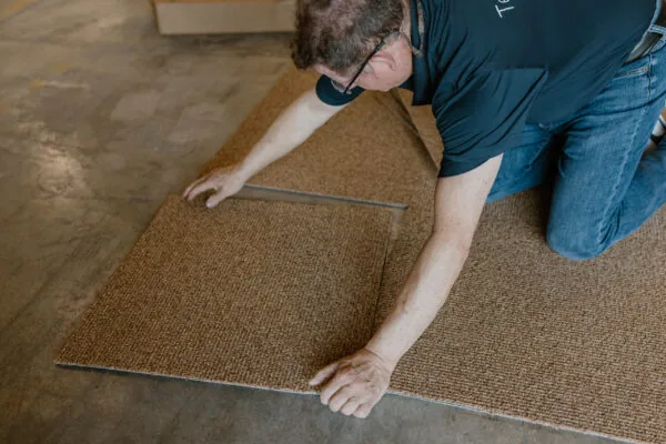 Carpet Tiles installed by Beattie Flooring in Huntersville, NC